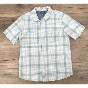 Toad&Co Men's Plaid Button Down Shirt Size Small Organic Cotton Short Sleeve